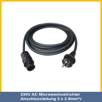 5m 230V AC Microwechselrichter Anschlussleitung 3 x...