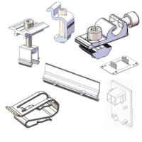 Zubehörset zu 2 Aluminiumsystemschienen