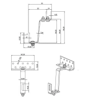 Verstellbarer Haken 145mm für Pfannen - Schrägdach