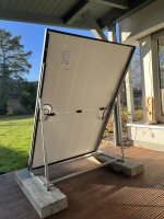 Modulhalterung zum vertikalen Aufstellen für 1 Modul